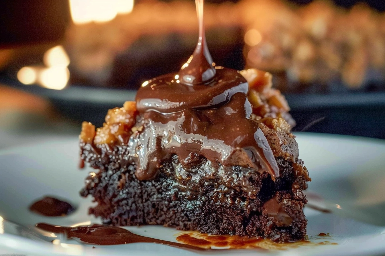 German Chocolate Poke Cake