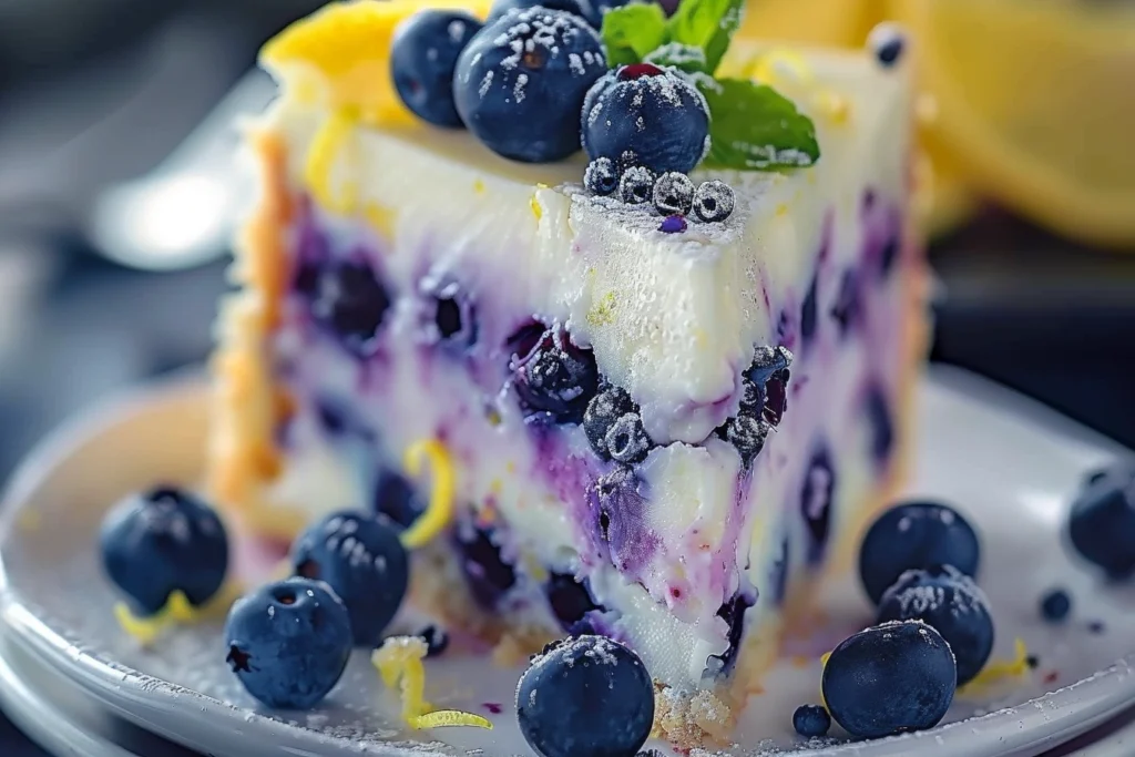 Lemon Blueberry Cheesecake Cake