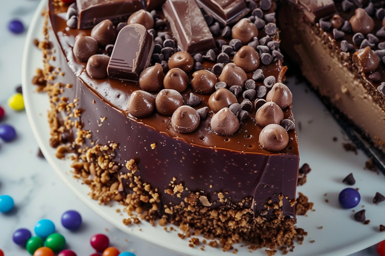 Candy-Studded Chocolate Cheesecake