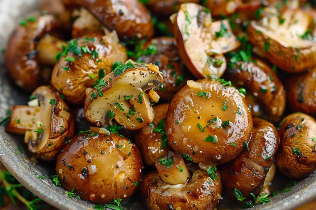 THE AMAZING ROASTED GARLIC MUSHROOMS