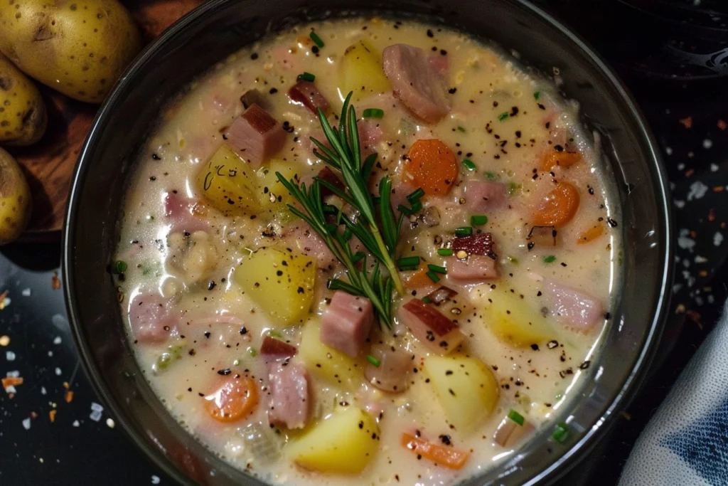 Slow Cooker Ham and Potato Soup