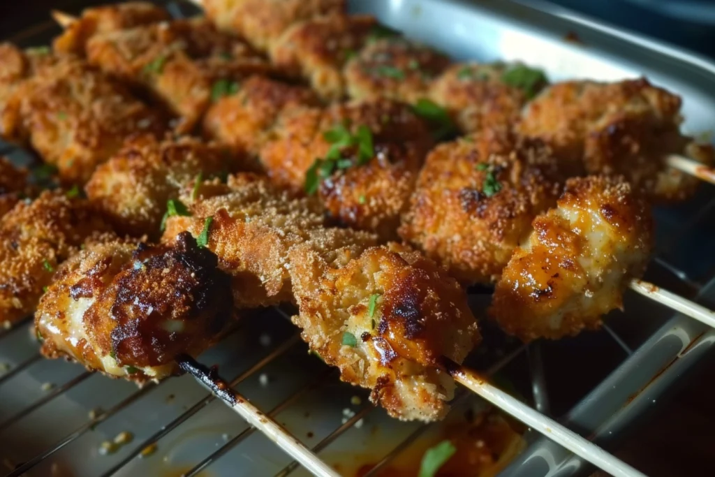 Breaded Chicken Skewers !!