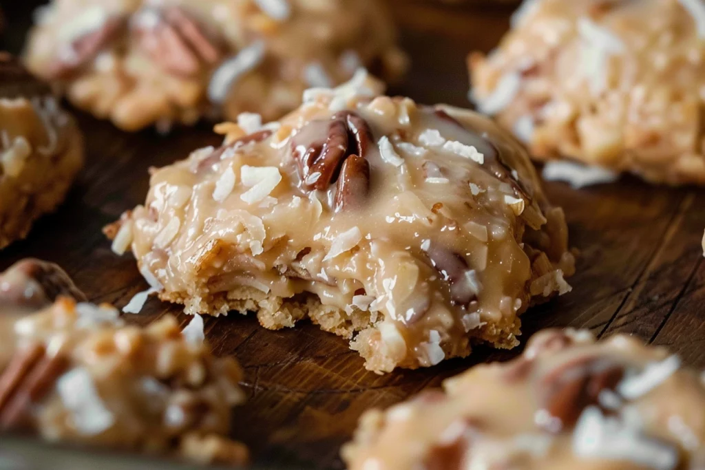 No-Bake Coconut Pecan Praline Cookies