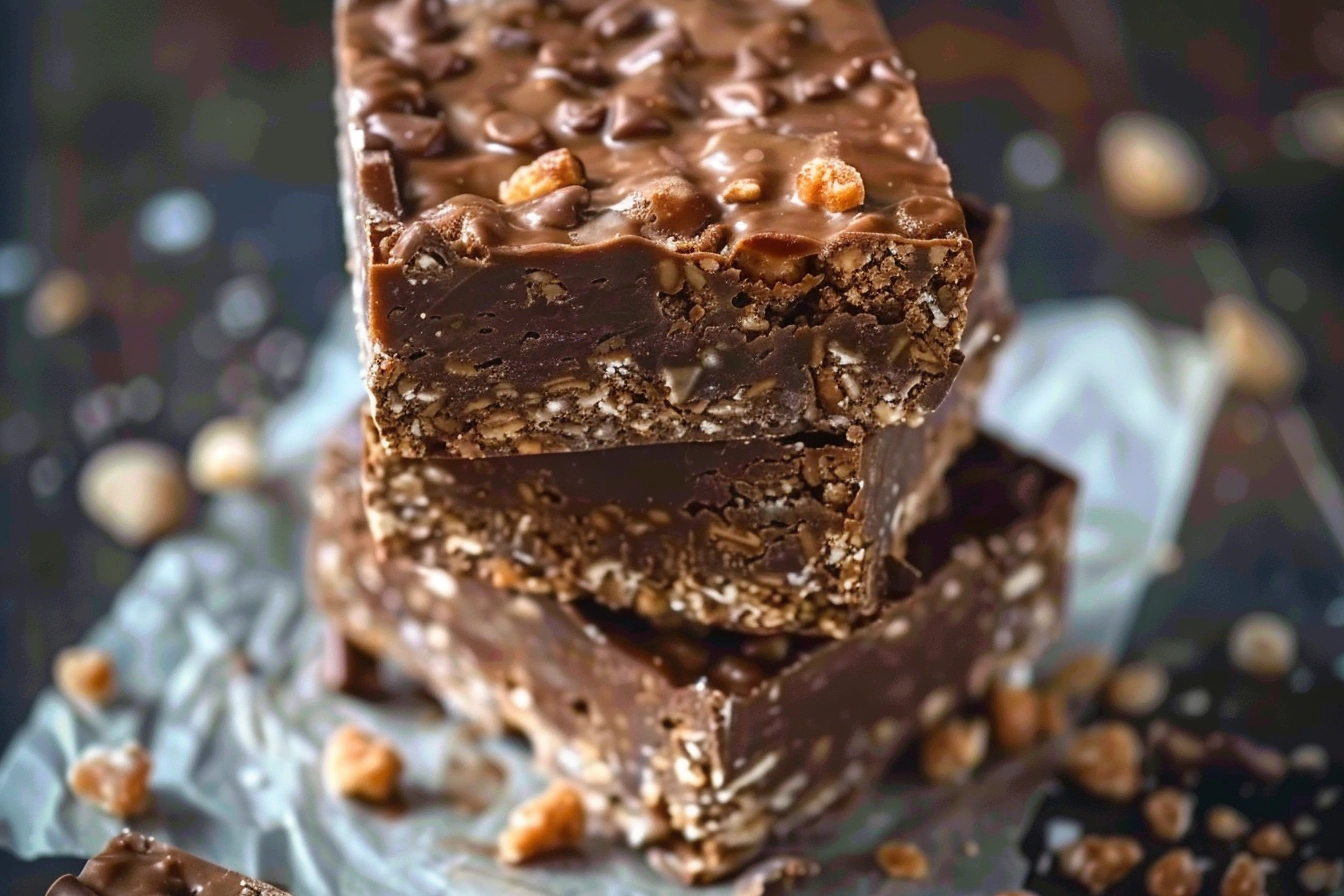 No Bake Homemade Crunch Bars Recipe