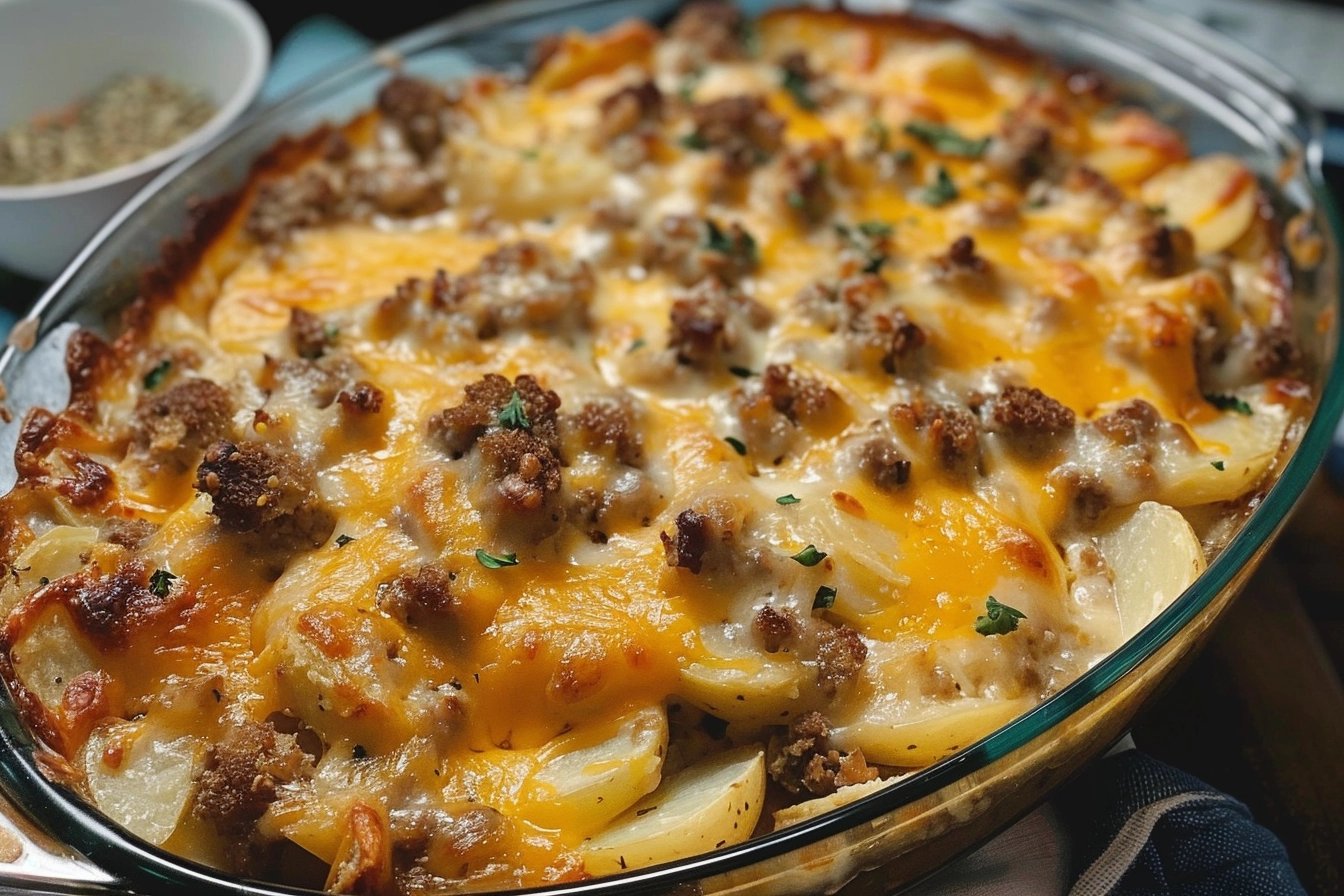 Cheesy Hamburger Potato Casserole