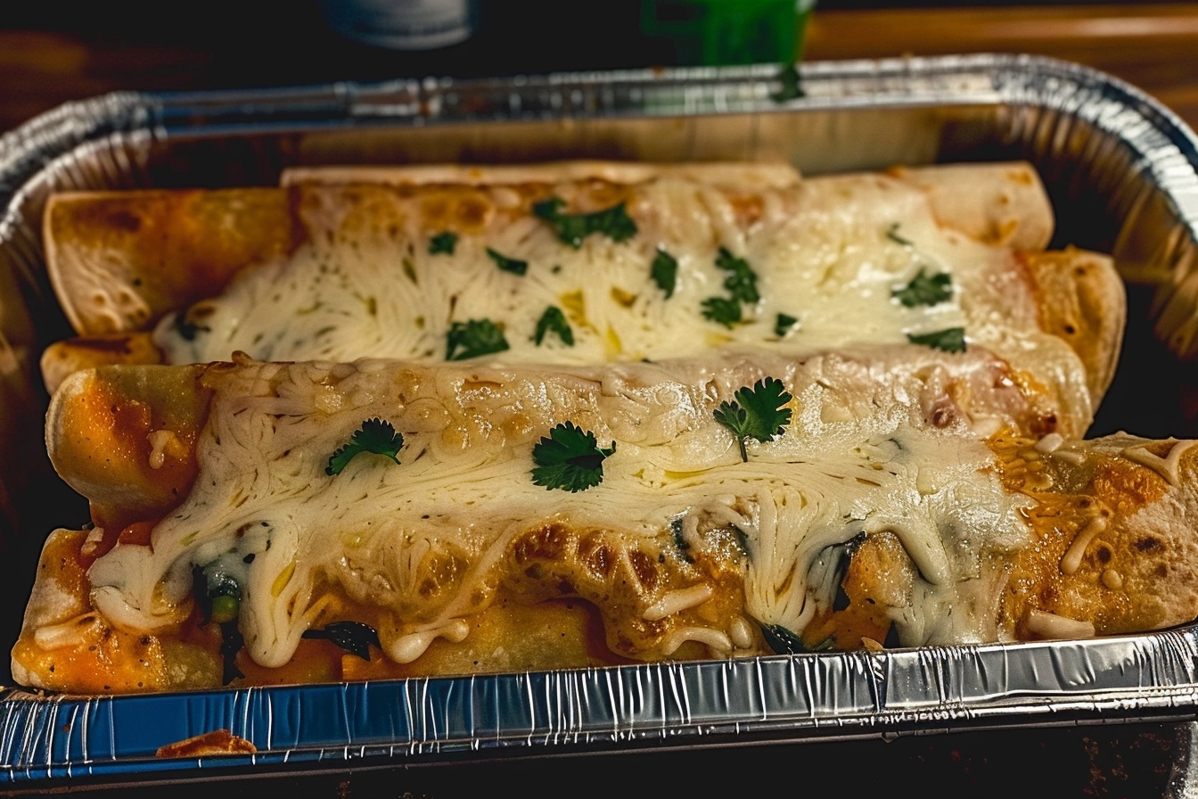 SPINACH AND CHEESE ENCHILADAS