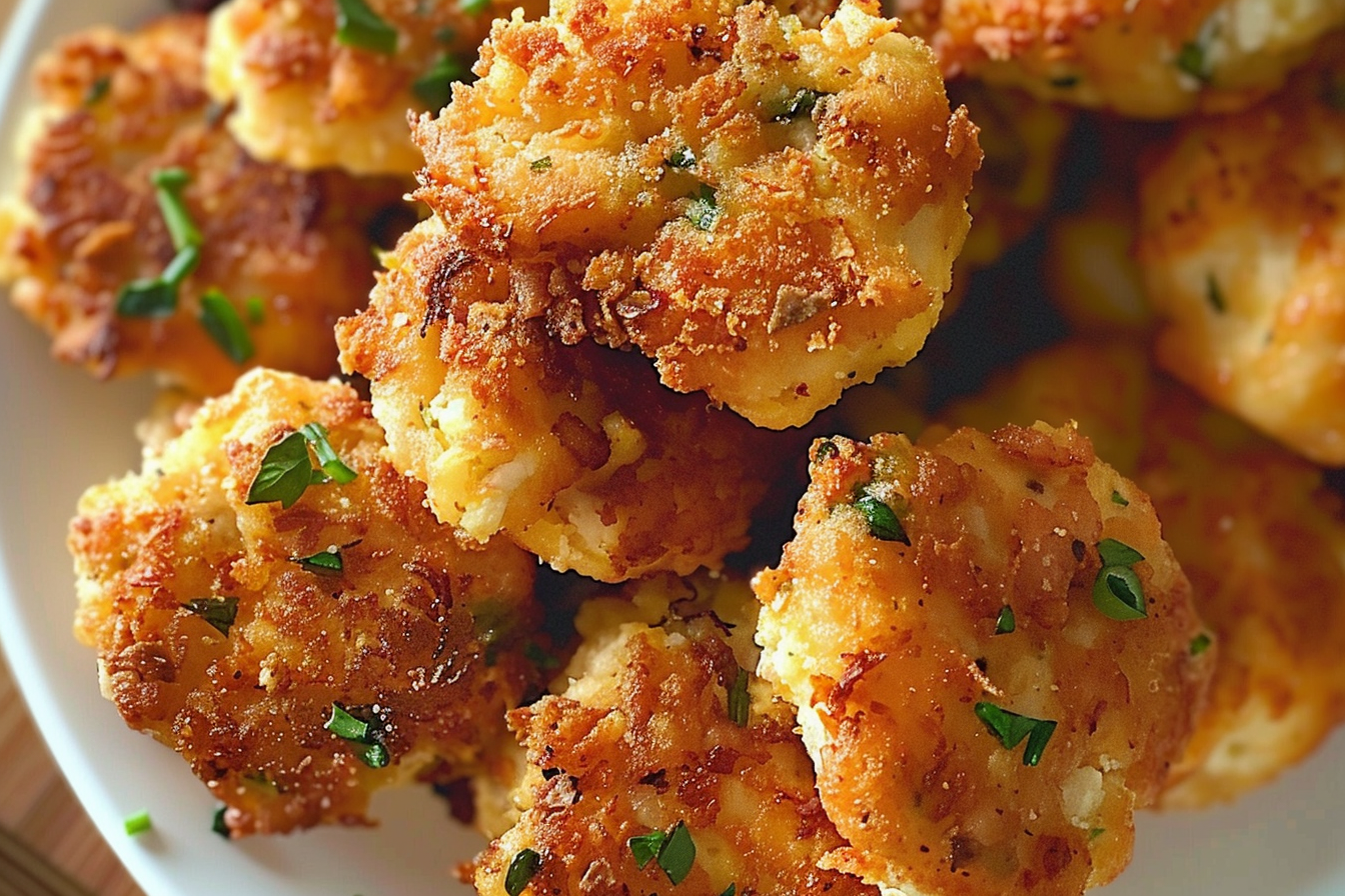 Cheesy Chicken Fritters