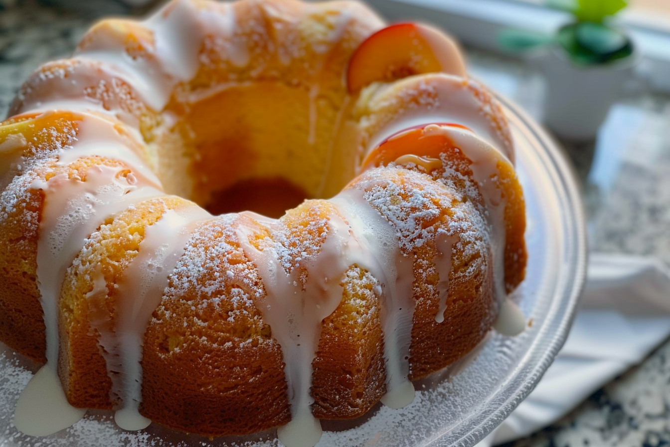 Sour Cream Peach Pound Cake