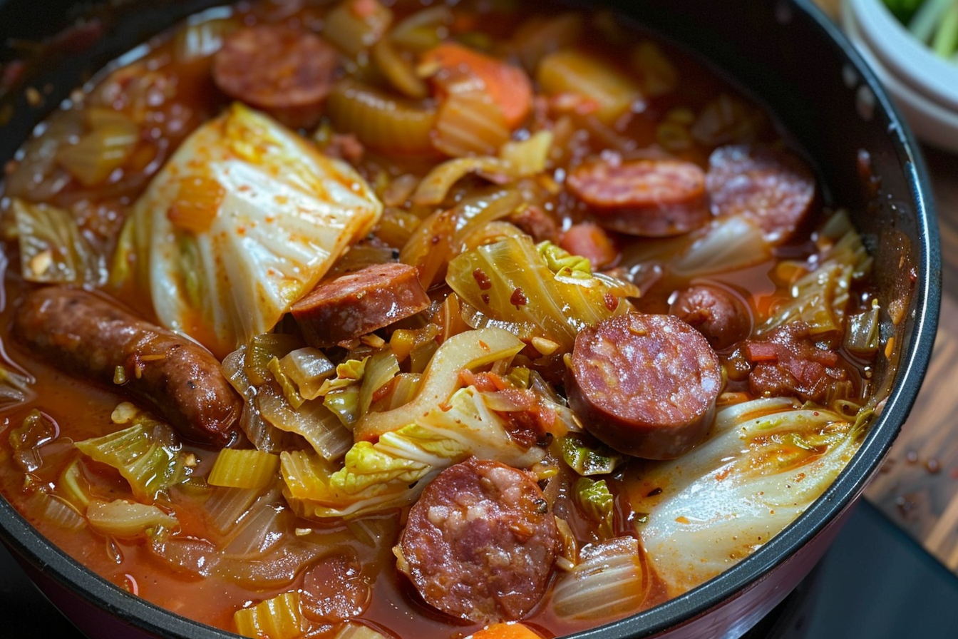 cabbage soup with smoked sausage