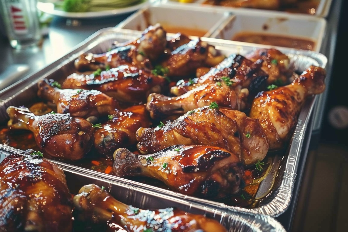 grilled chicken drumsticks with bourbon