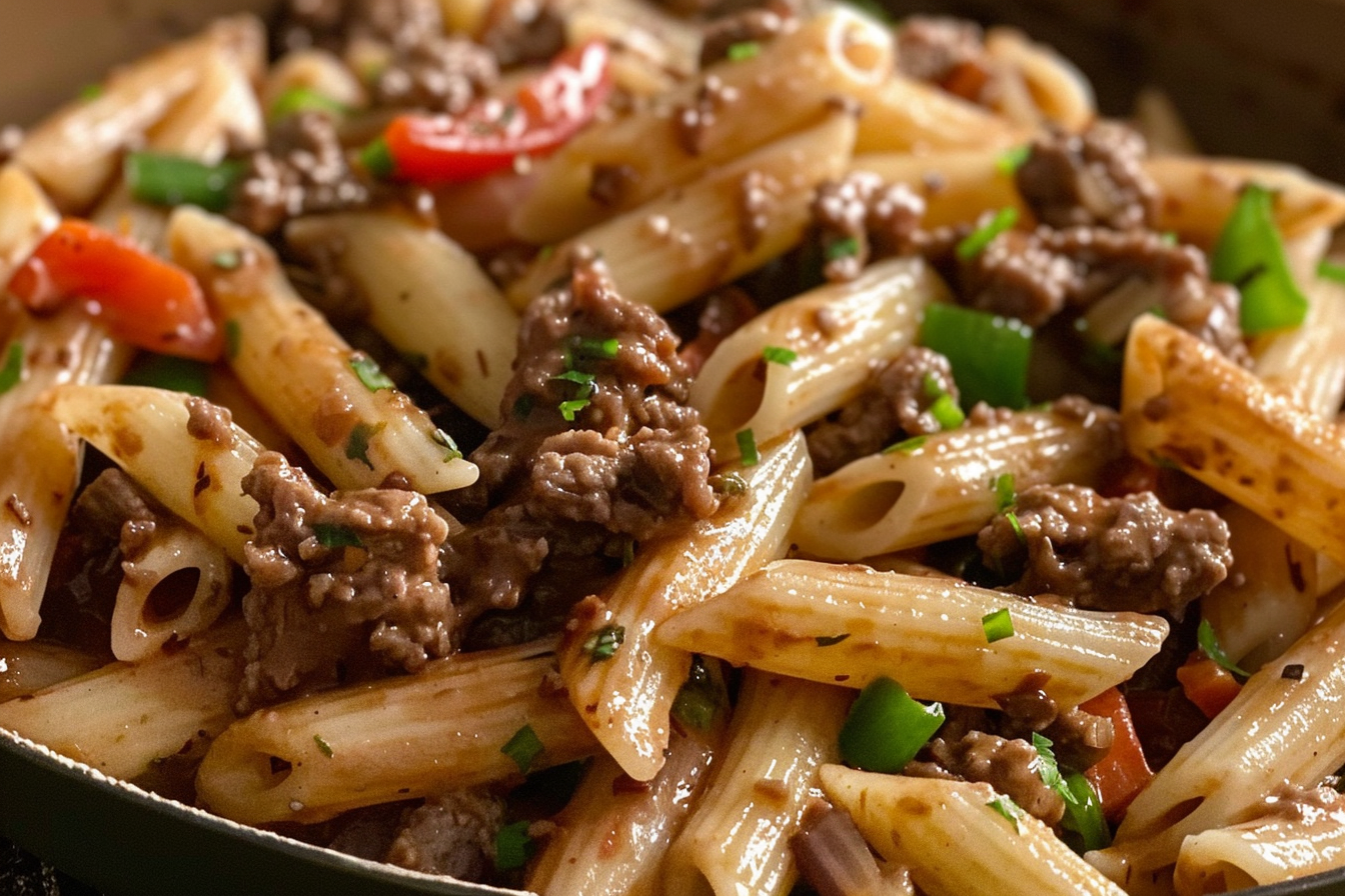 PHILLY CHEESESTEAK PASTA