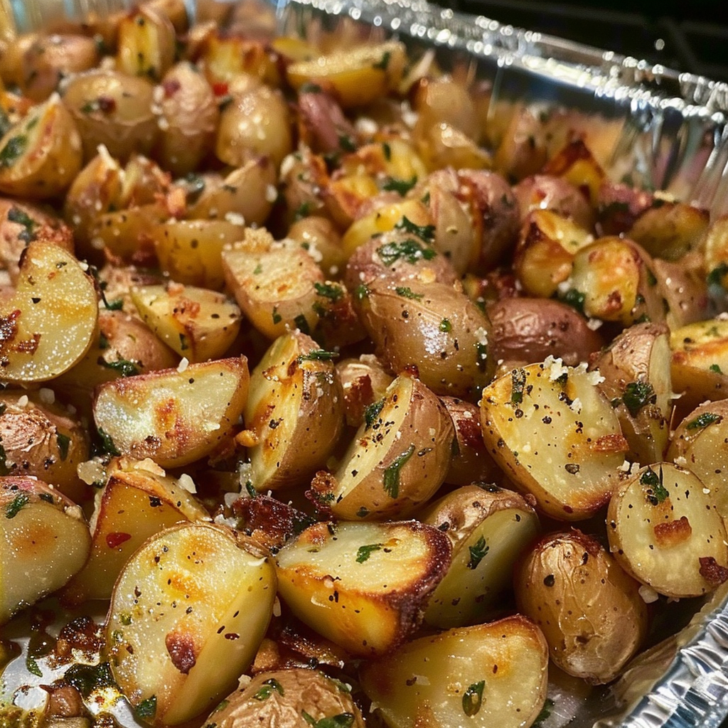 GARLIC PARMESAN ROASTED POTATOES