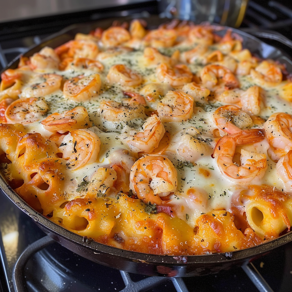 EASY ITALIAN SHRIMP TORTELLINI BAKE