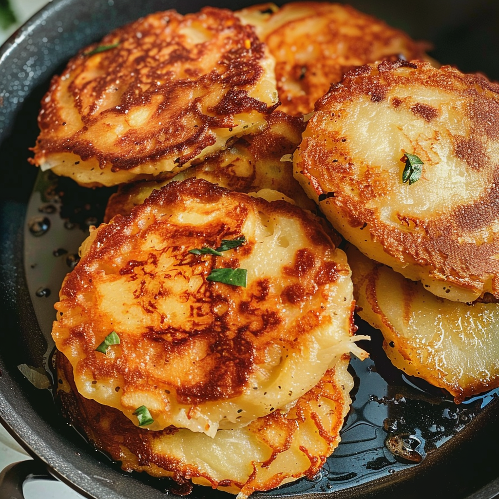 DELICIOUS STUFFED POTATO PANCAKES